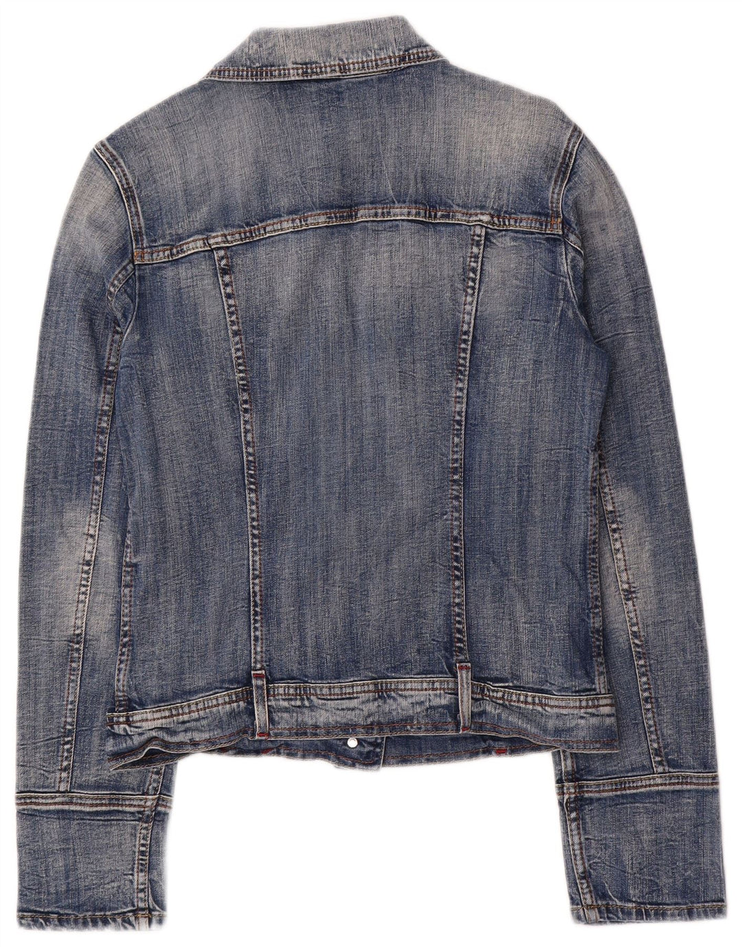 Benetton Dame denimjakke UK 14 Stor Blå Bomuld