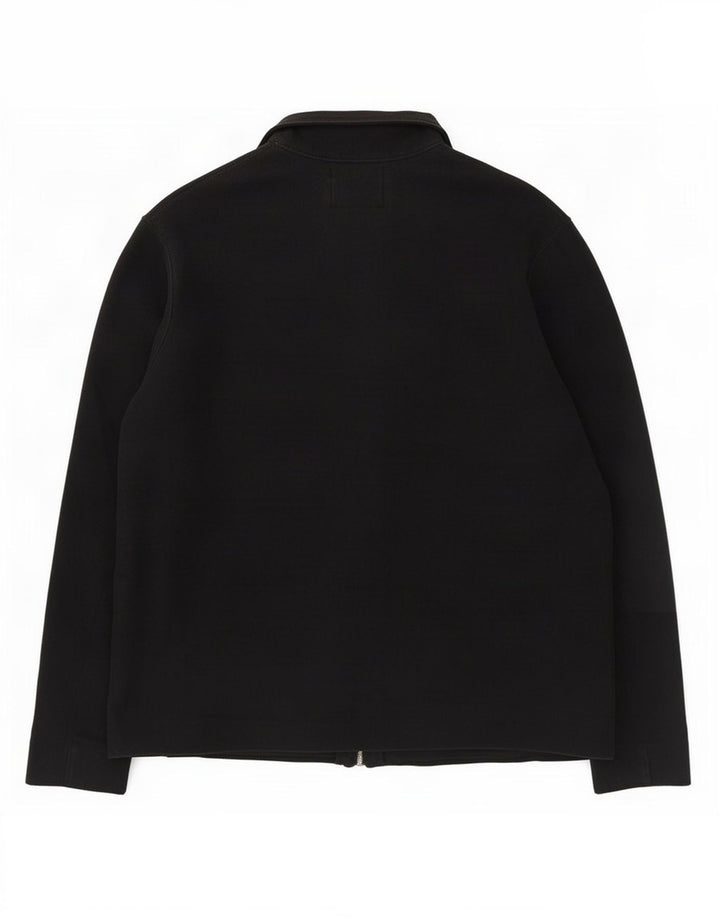 Marks & Spencer Herre Cardigan Sweater Stor Sort Bomuld