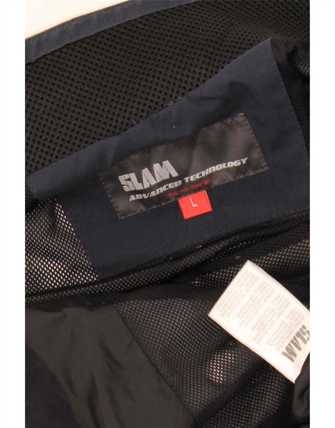 SLAM Herre Grafisk Bomber Jacket UK 40 Large Navy Blue Polyester