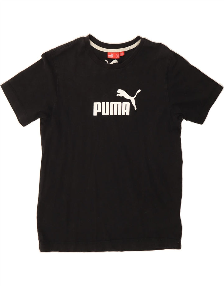 PUMA Mens Graphic T-Shirt Top Medium Black Cotton Vintage Puma and Second-Hand Puma from Messina Hembry 