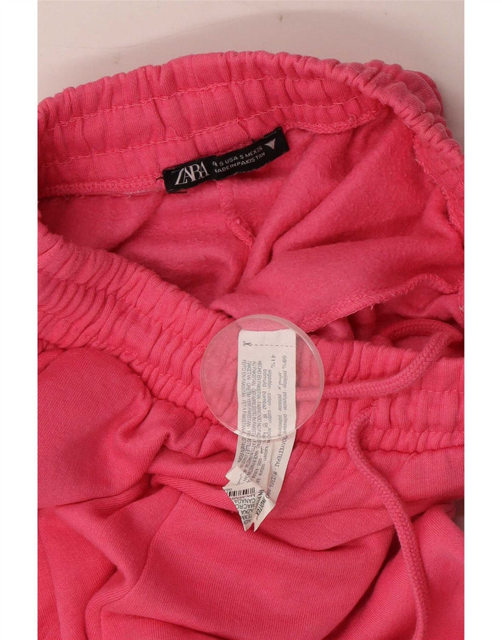 Zara træningsdragt til kvinder Joggers UK 8 Small Pink Polyester