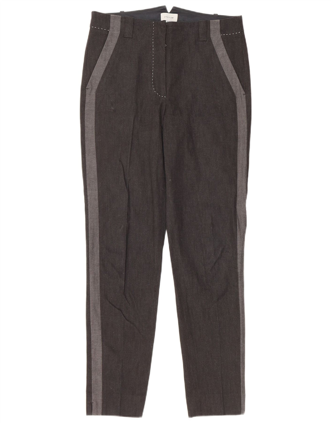 JIGSAW Slim Chino-bukser til kvinder UK 10 Small W30 L29 Black Colourblock