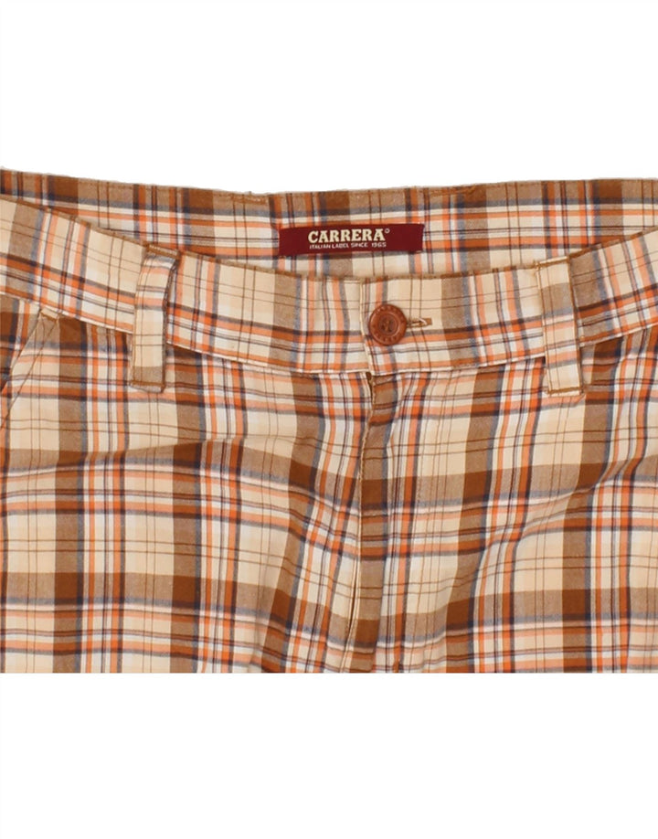 CARRERA Womens Chino Shorts IT 48 Medium W32  Brown Check Cotton Vintage Carrera and Second-Hand Carrera from Messina Hembry 