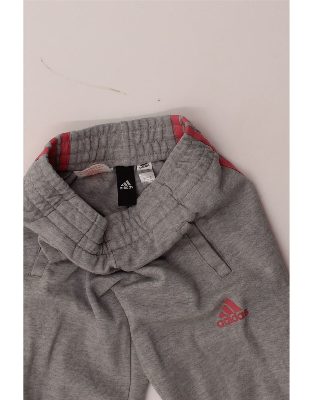 ADIDAS Girls Tracksuit Trousers Joggers 5-6 Years  Grey Polyester Vintage Adidas and Second-Hand Adidas from Messina Hembry 
