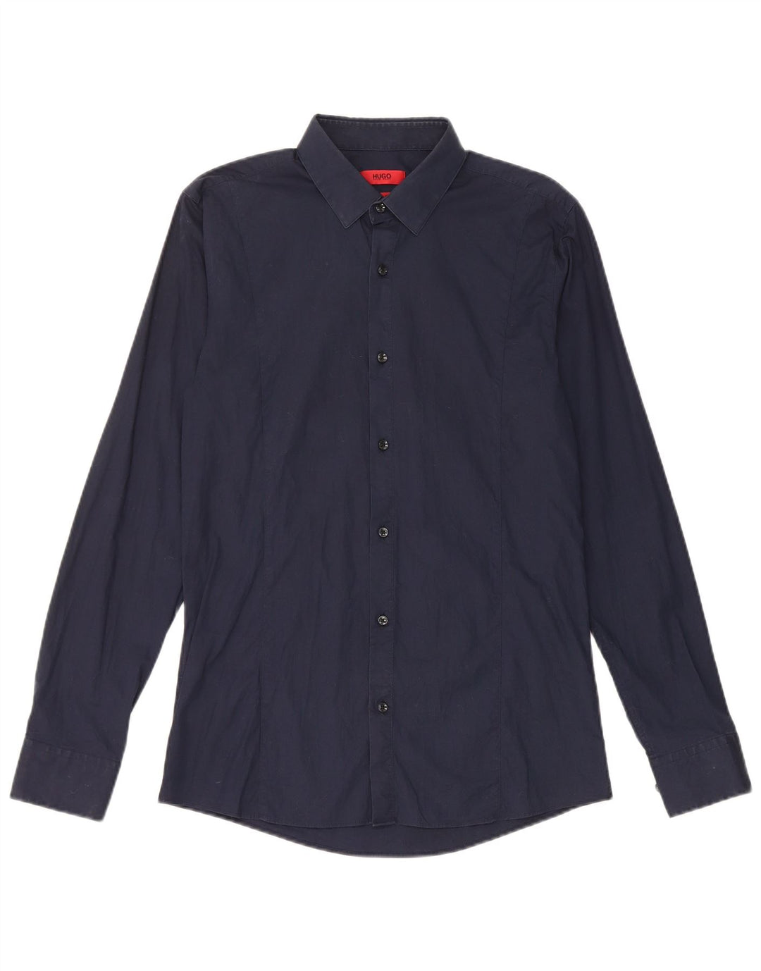 Hugo Boss Herre Slim Fit skjorte lille marineblå bomuld