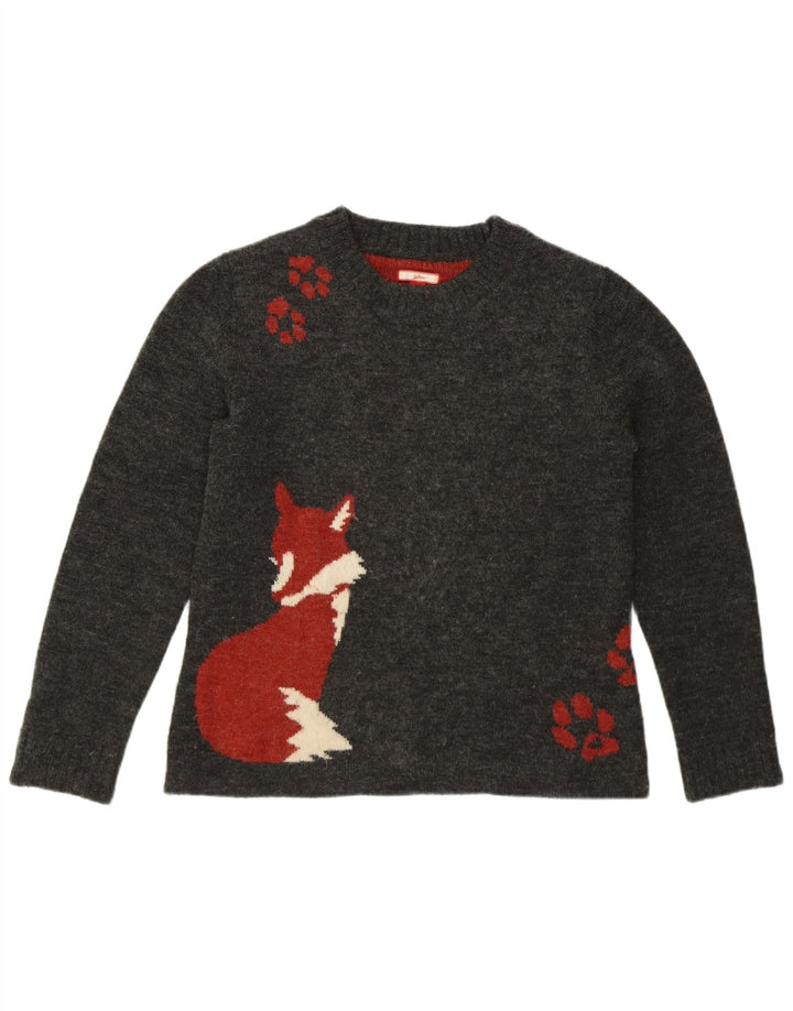 Joe Browns dame sweater med rund hals DK 12 medium grå akryl