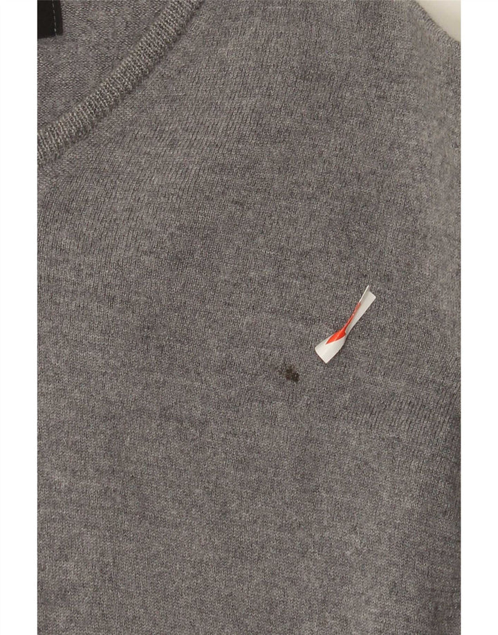 Zara Herre V-hals sweater mellemgrå