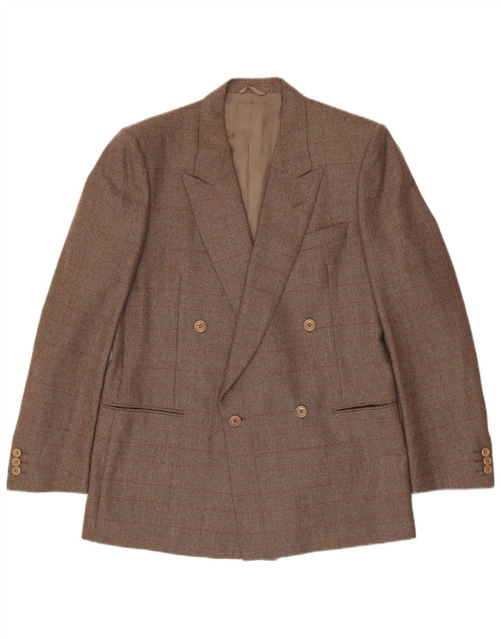 Corneliani Herre dobbeltradet blazerjakke IT 50 Stor brun ternet