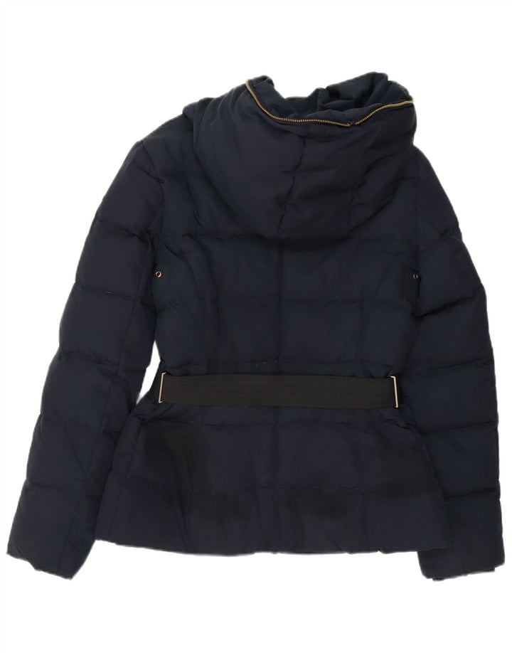 Esprit Dame Hætte Polstret Jakke UK 8 Small Navy Blue Polyester
