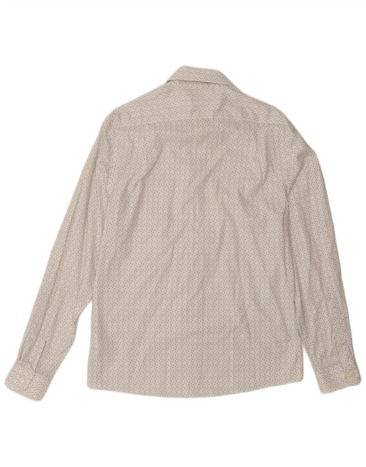 Tommy Hilfiger Herre Slim Fit Skjorte Størrelse 15 1/2 Medium Hvid Plettet