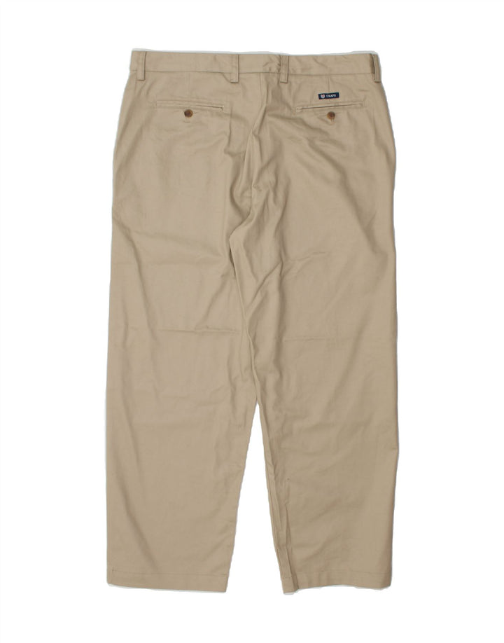 CHAPS Mens Straight Chino Trousers W38 L30 Beige Cotton Vintage Chaps and Second-Hand Chaps from Messina Hembry 