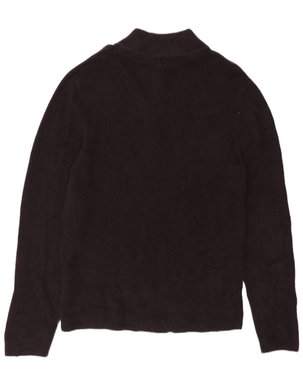 CALVIN KLEIN Herre sweater med lynlåshals XL sort bomuld