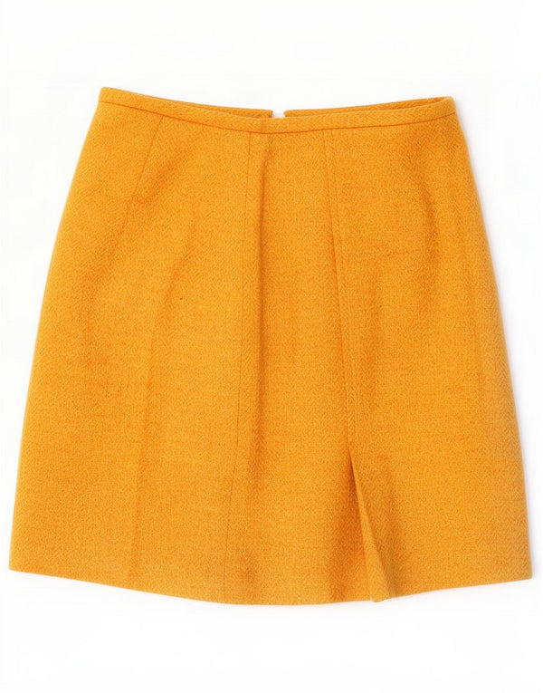 Henry Cottons Dame Mini-nederdel IT 42 Medium W28 Yellow Herringbone