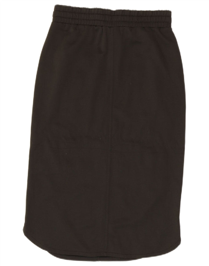 BENETTON Midi-nederdel til kvinder Small W27 Khaki Polyester