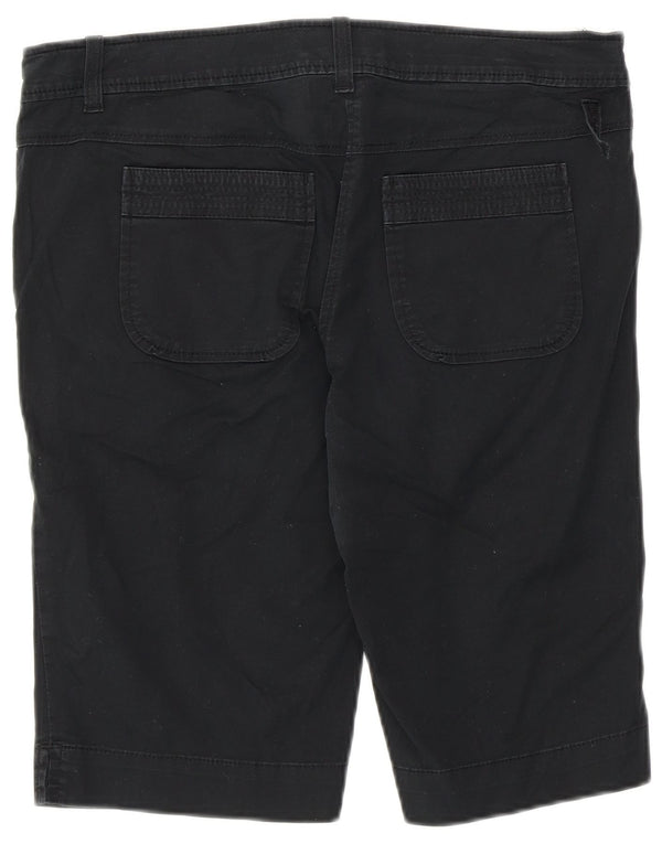 Marks & Spencer Womens Autograph Chino Shorts UK 10 Small W32 Black Bomuld