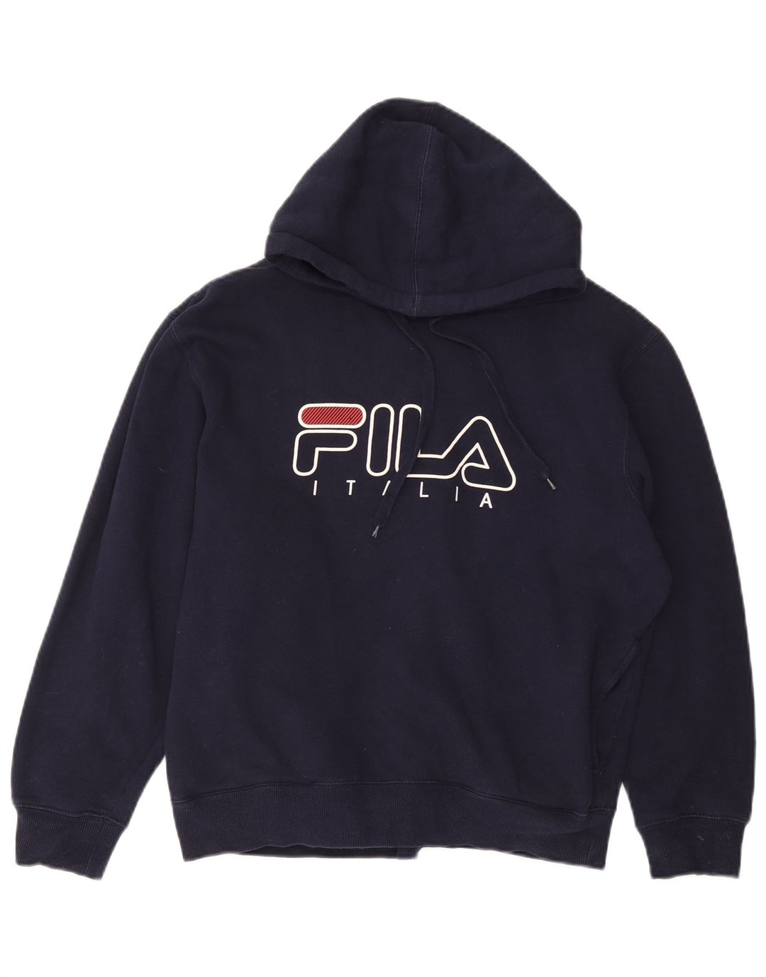 FILA Grafisk hættetrøje til kvinder UK 14 Medium Navy Blue
