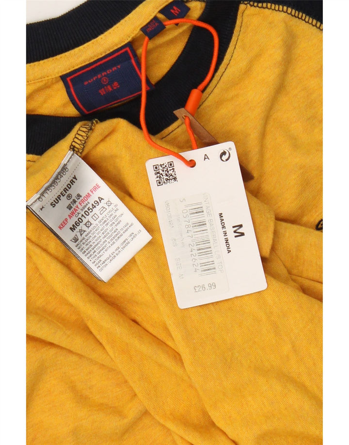 Superdry Herre Top Langærmet Medium Gul Colourblock Bomuld