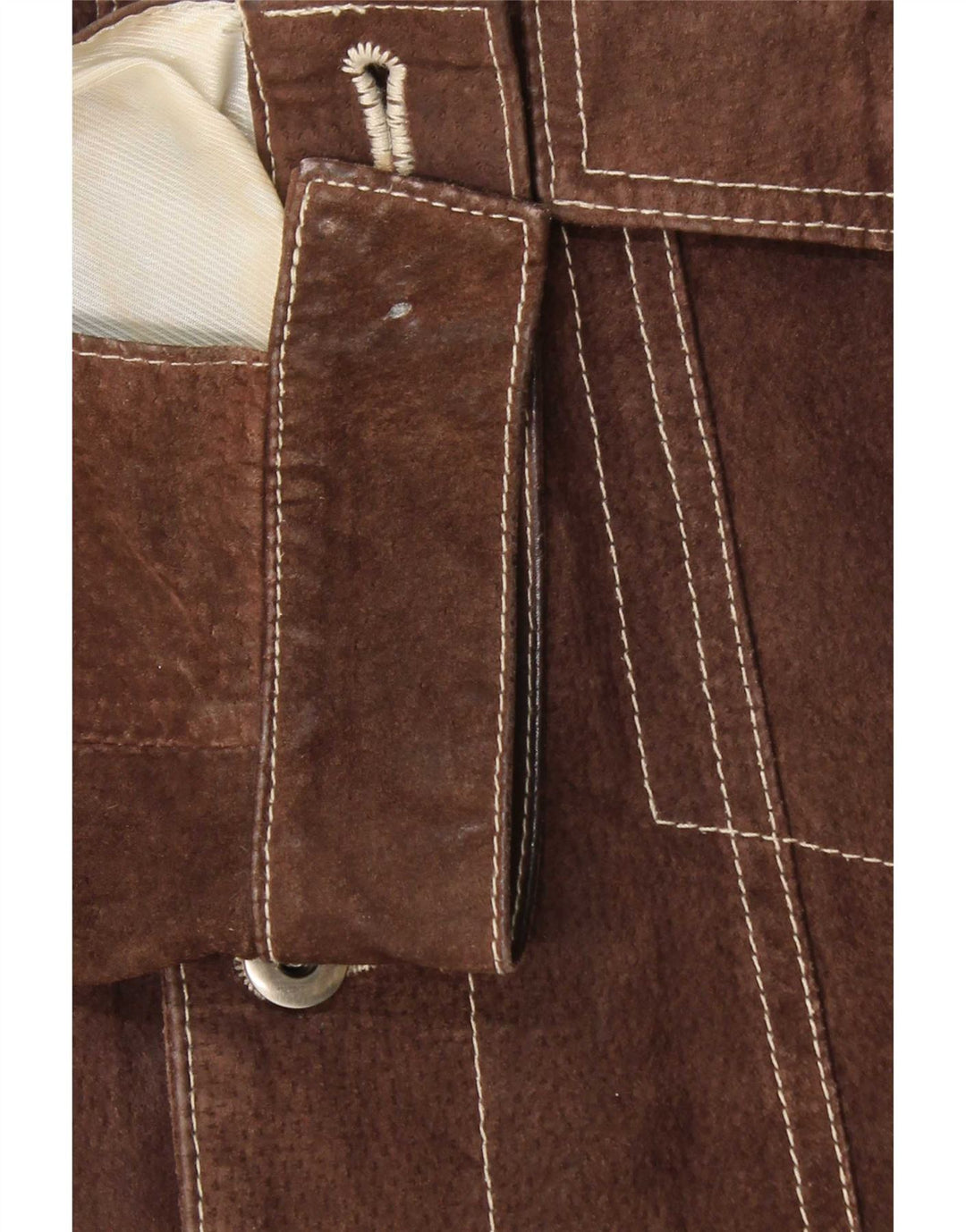 Metropolitan Herre Bomber Ruskindsjakke IT 48 Medium Brun Læder