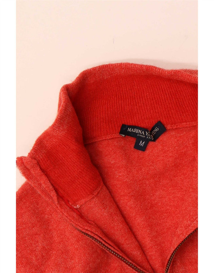Marina Yachting Herre Zip Neck Jumper Sweater Medium Rød Ny Uld