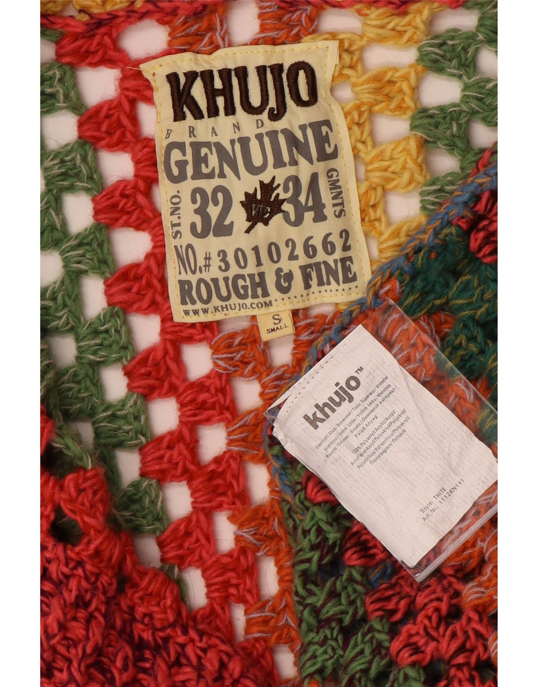 KHUJO Womens Oversized Longline Cardigan Sweater UK 10 Small Multicolored