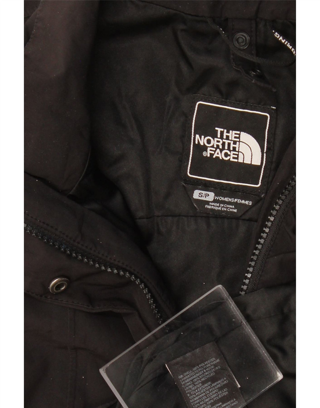 THE NORTH FACE Windbreaker frakke til kvinder UK 10 Lille sort polyester