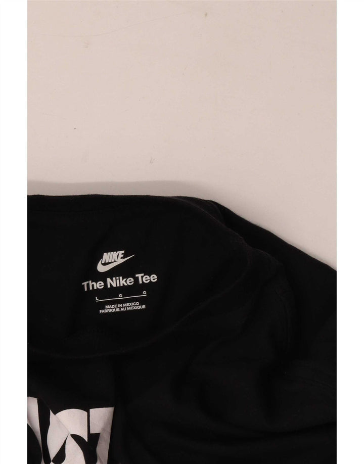 Nike grafisk T-shirt top til mænd, stor sort