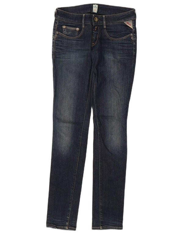 Replay Dame Skinny Jeans W27 L32 Marineblå Bomuld
