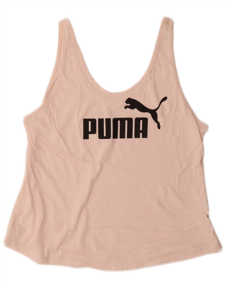Puma Dame Grafisk Vest Top UK 14 Medium Pink