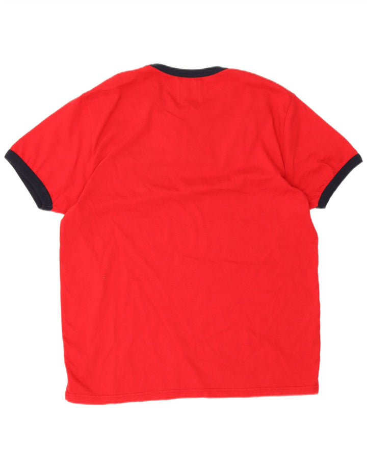 Fila Herre T-Shirt Top XL Rød Bomuld