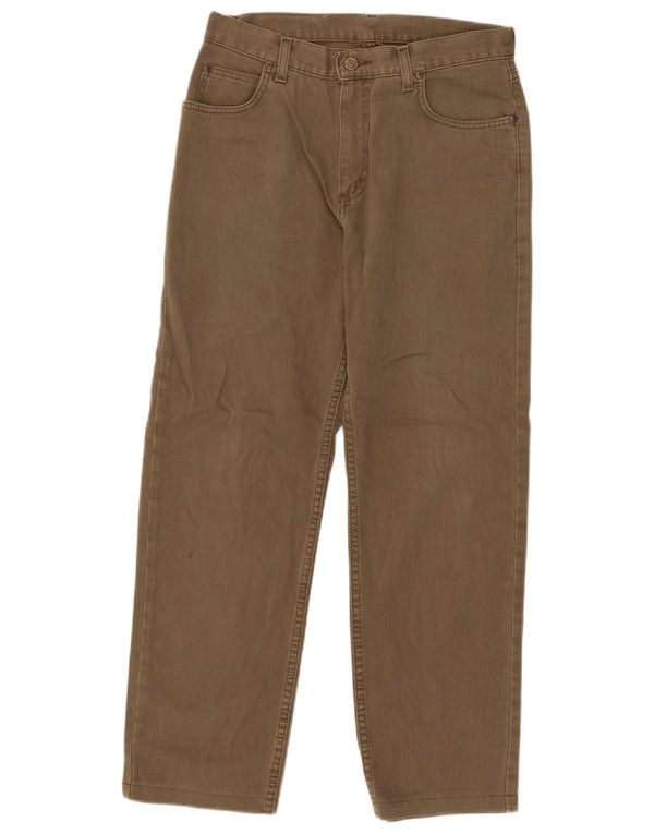 Lee Herre Brooklyn Straight Casual Bukser W32 L30 Khaki Bomuld