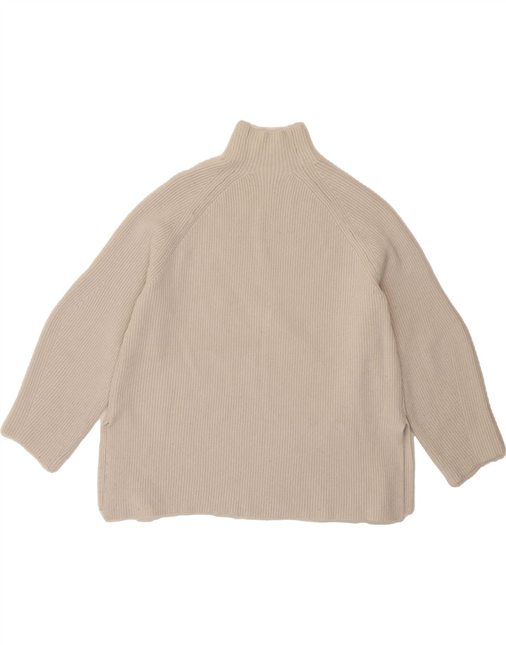 ZARA Womens Oversized Turtle Neck Jumper Sweater UK 10 Small Off White Vintage Zara and Second-Hand Zara from Messina Hembry 