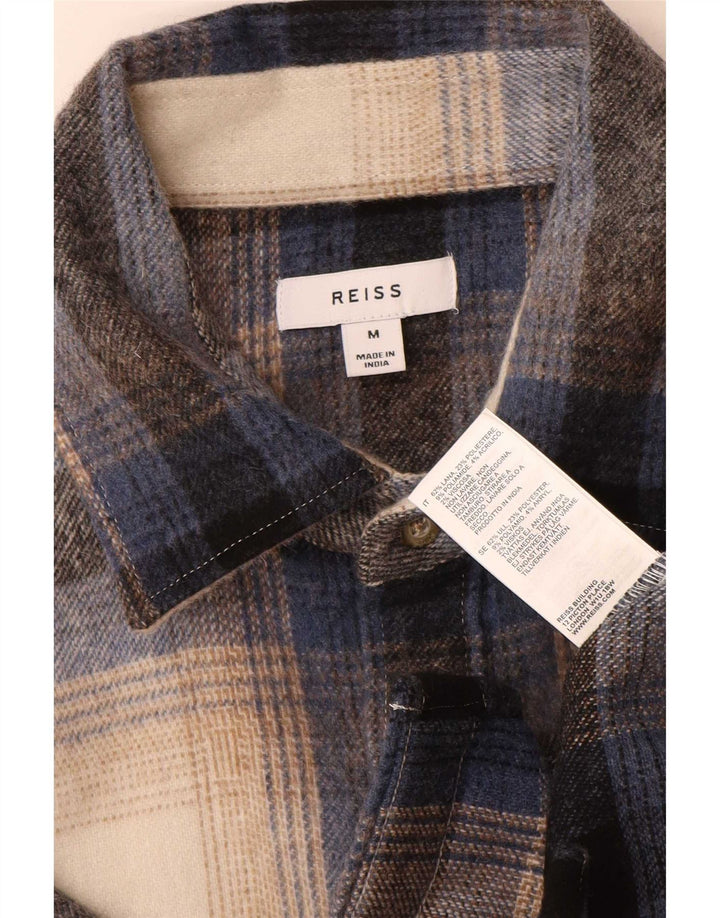 Reiss Flanelskjorte til mænd Medium Flerfarvet Plaid Uld