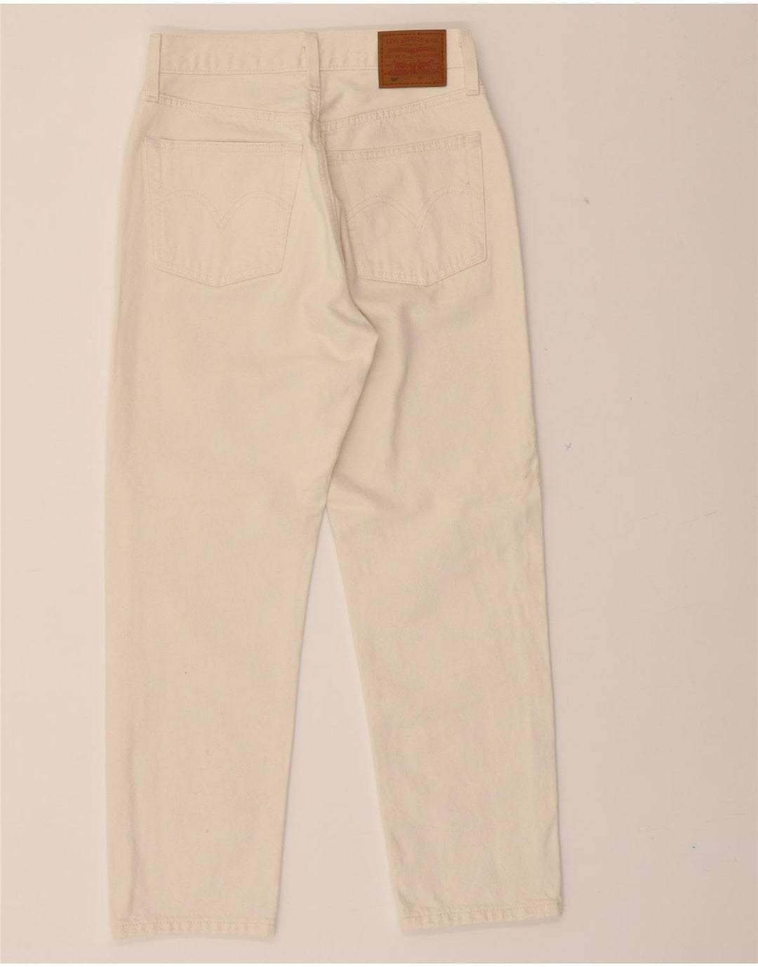 LEVI'S Womens 501 Distressed Straight Jeans W25 L26 White Vintage Levi's and Second-Hand Levi's from Messina Hembry 