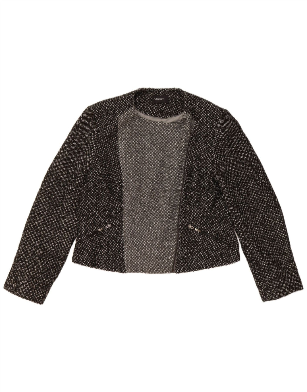 Marks & Spencer Dame Autograph Blazer Jacket UK 16 Large Grey Flecked