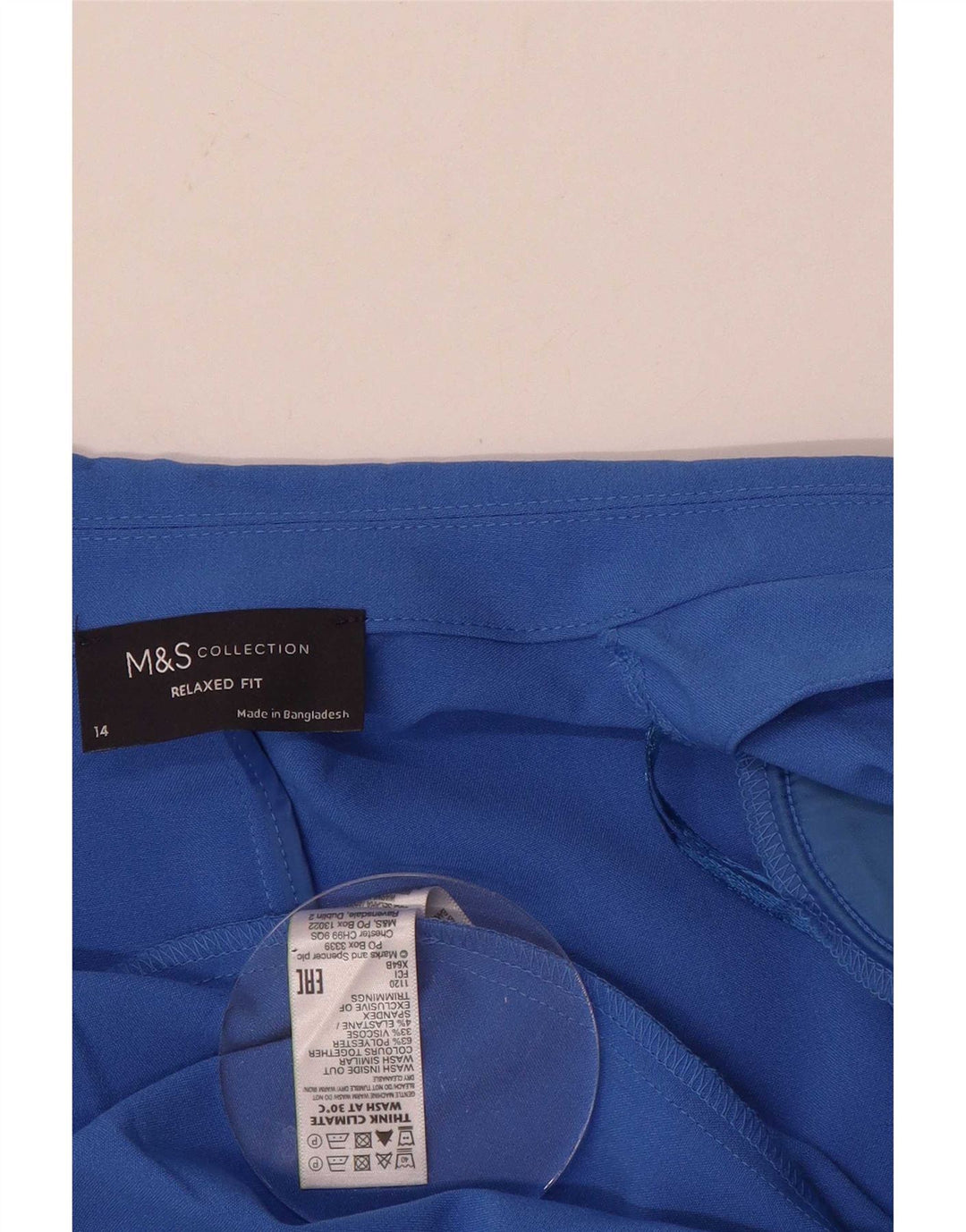 Marks & Spencer Dame 3/4-ærmet blazerjakke UK 14 Large Blue