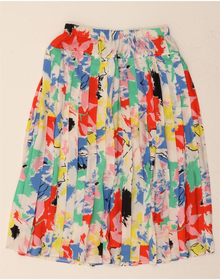 VINTAGE Womens Pleated Skirt EU 38 Medium W30  Multicoloured Colourblock Vintage Vintage and Second-Hand Vintage from Messina Hembry 