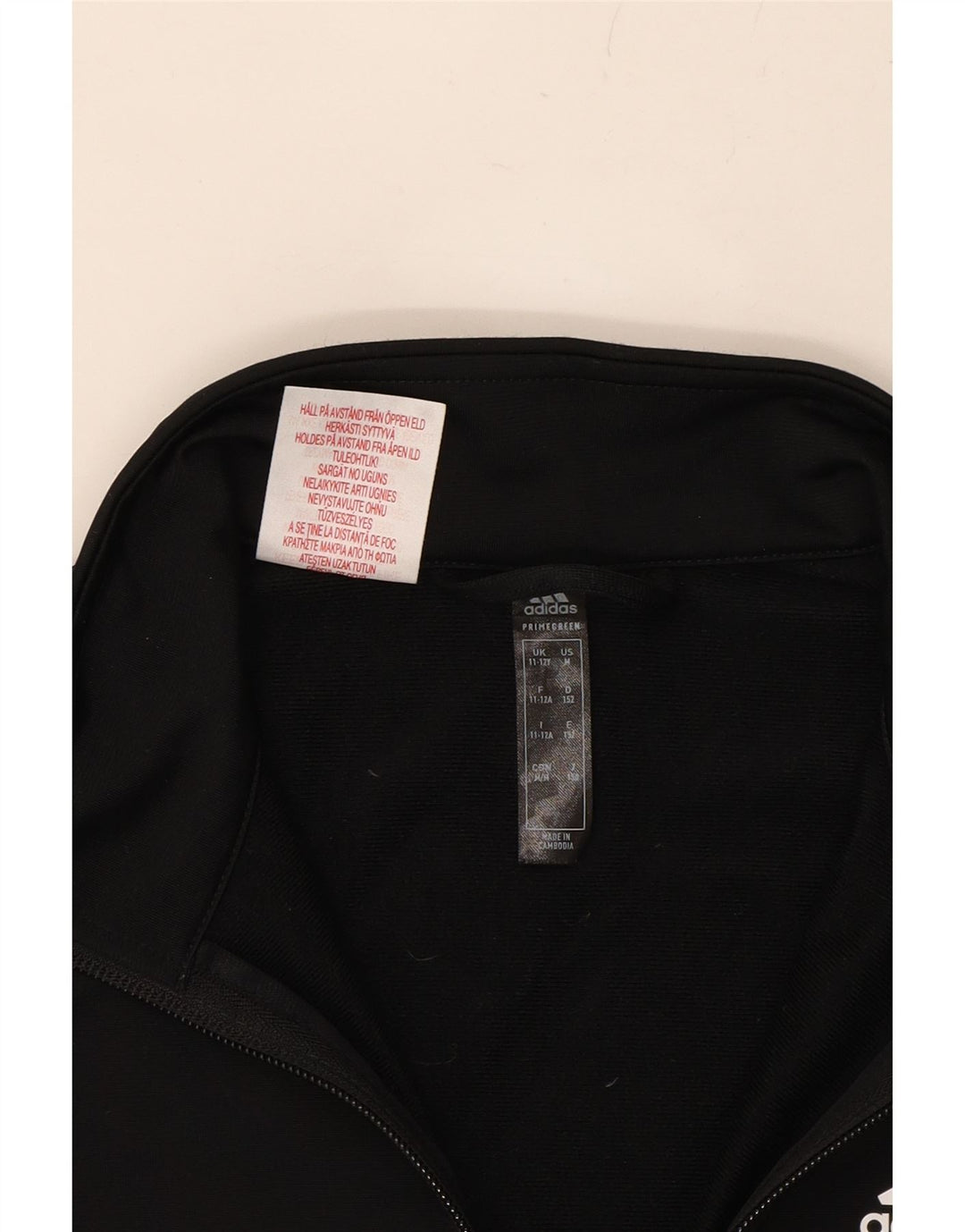 ADIDAS Boys Graphic Tracksuit Top Jacket 11-12 Years Black Polyester Vintage Adidas and Second-Hand Adidas from Messina Hembry 