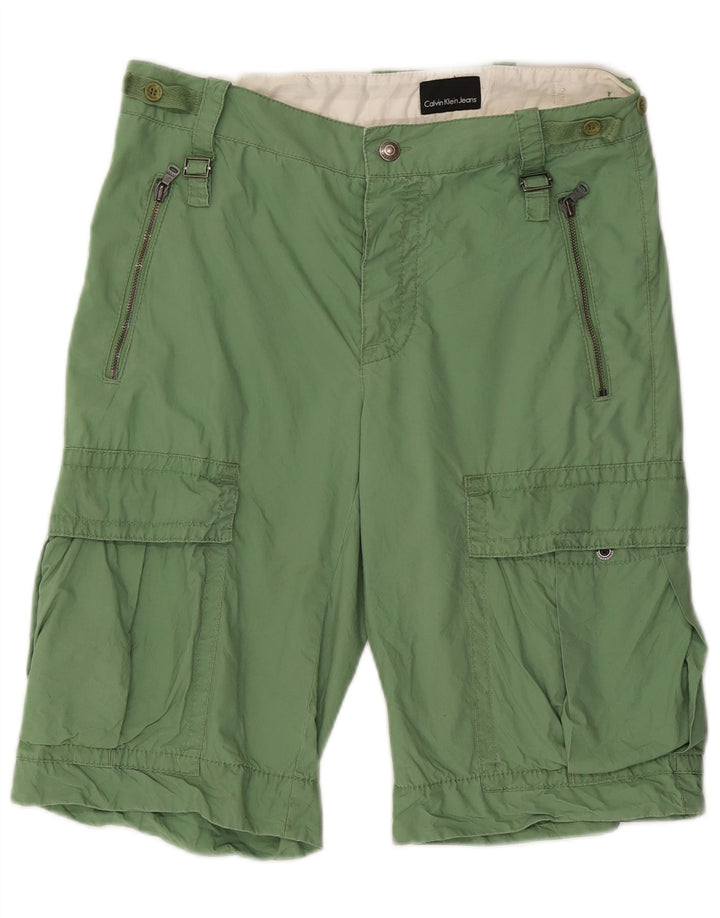 Calvin Klein Jeans Cargo Shorts til kvinder W32 Medium Green