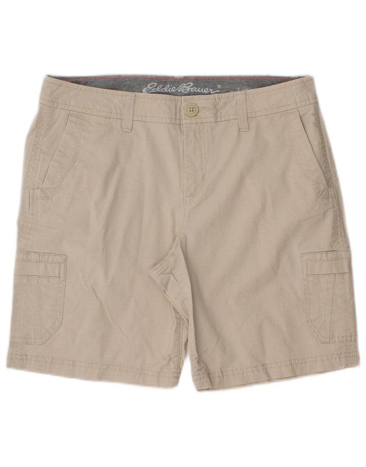 Eddie Bauer Dame Cargo Shorts US 4 Small W30 Beige Bomuld