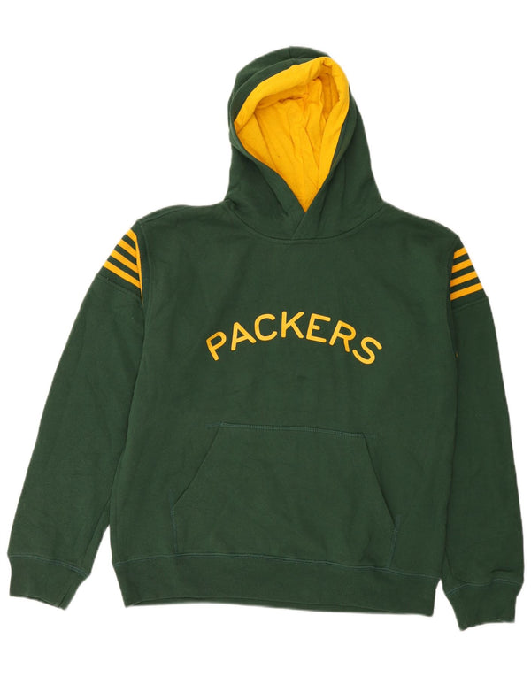 NFL Boys Green Bay Packers Grafisk Hoodie Jumper 13-14 år XL Grøn