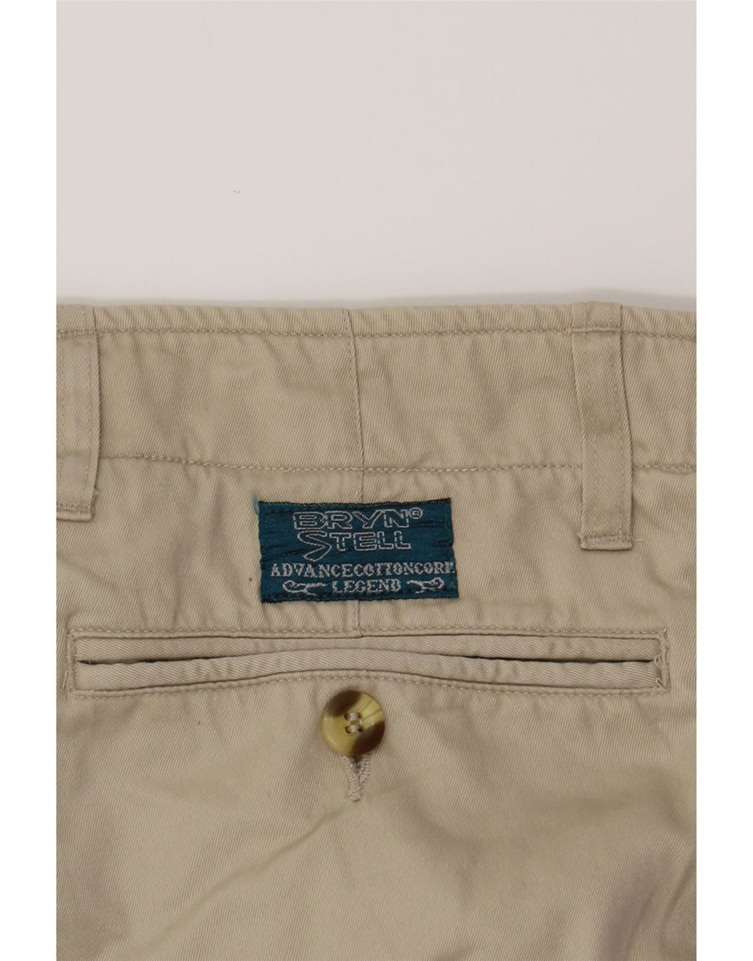 VINTAGE Mens Straight Cargo Trousers IT 48 Medium W34 L30 Beige Cotton Vintage Vintage and Second-Hand Vintage from Messina Hembry 