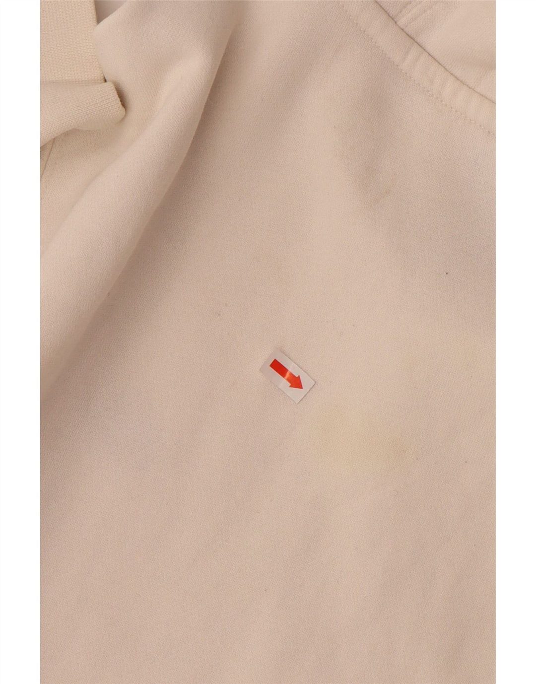 NIKE Mens Hoodie Jumper Small Off White Cotton