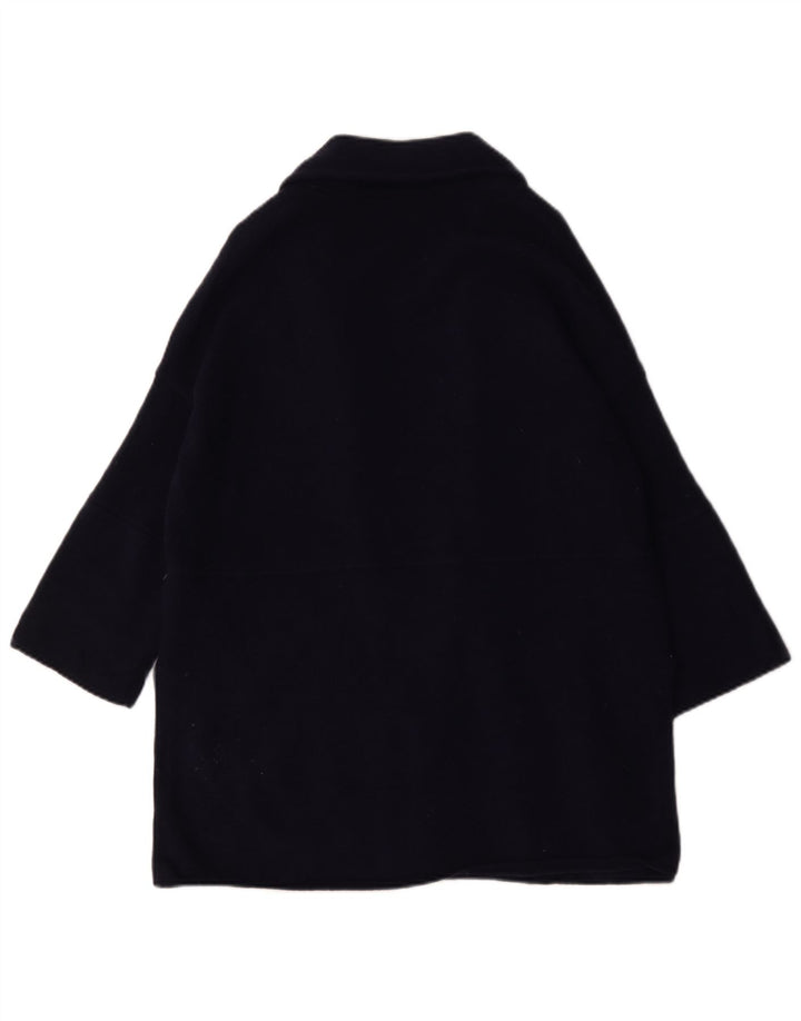 Jigsaw dame cardigan sweater med 3/4 ærmer UK 14 medium marineblå uld