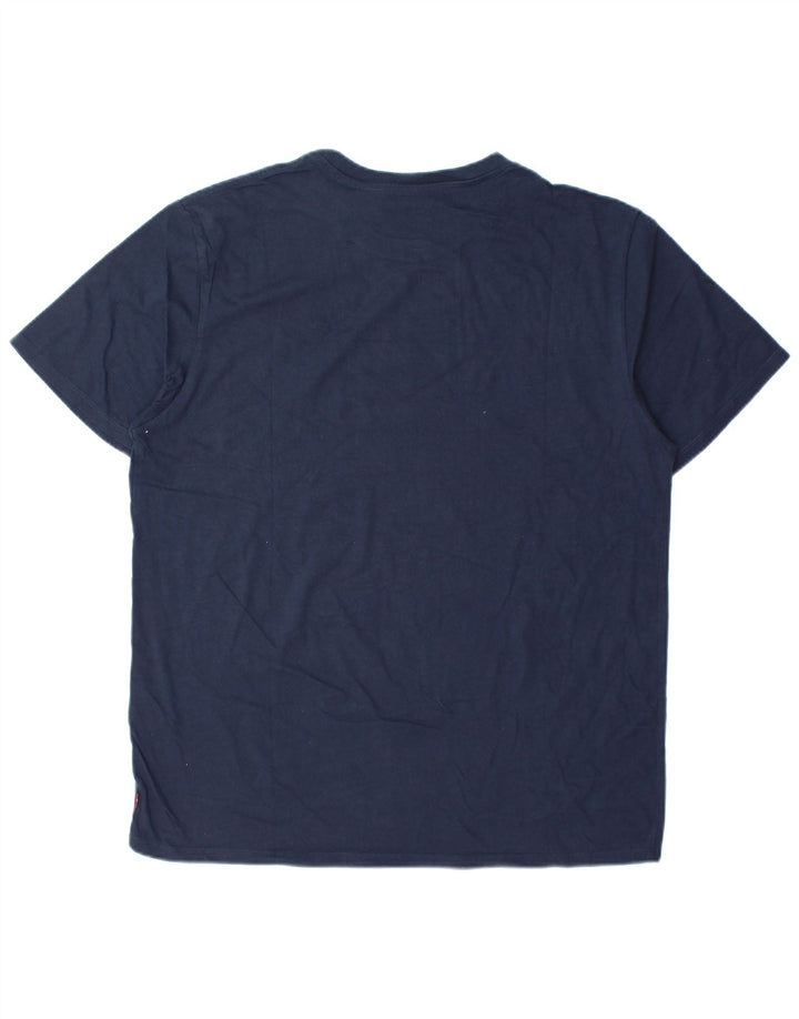 Levi's Herre grafisk T-shirt top XL marineblå bomuld