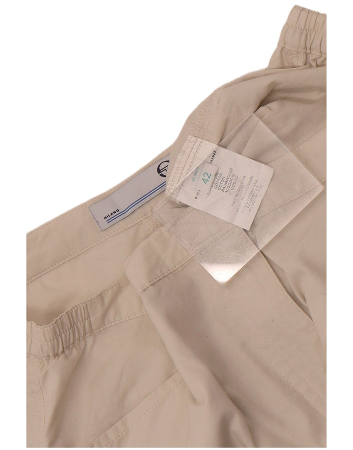 Sergio Tacchini Dame Casual Shorts IT 42 Medium W30 Hvid Bomuld