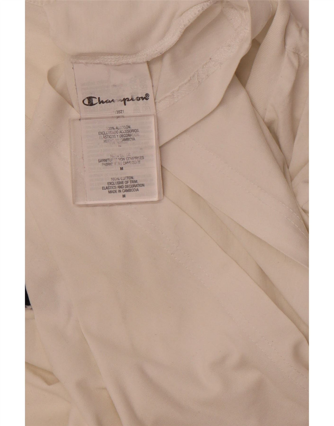 CHAMPION Herre grafisk T-shirt Top Medium Hvid Bomuld