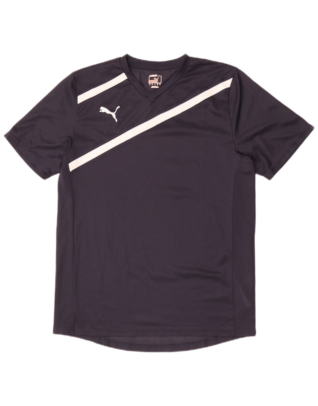 Puma Herre T-Shirt Top Stor Marineblå Stribet
