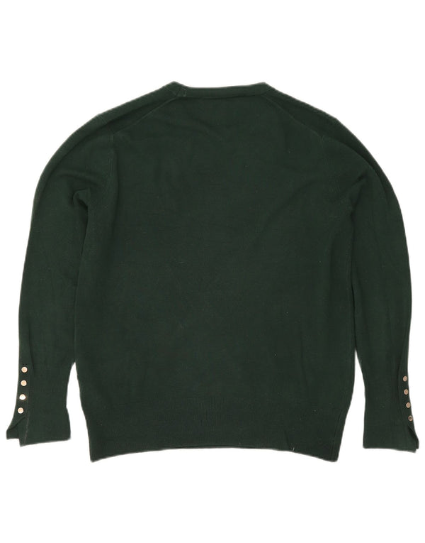 Zara Dame sweater med rund hals DK 18 XL Grøn viskose