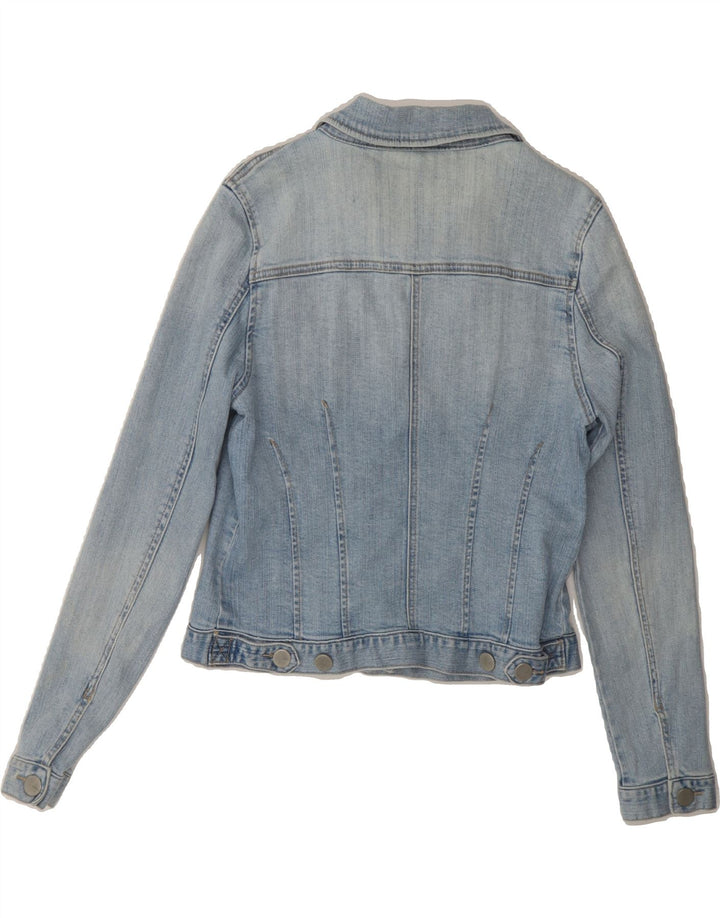 OASIS Womens Crop Denim Jacket UK 14 Medium Blue Vintage Oasis and Second-Hand Oasis from Messina Hembry 