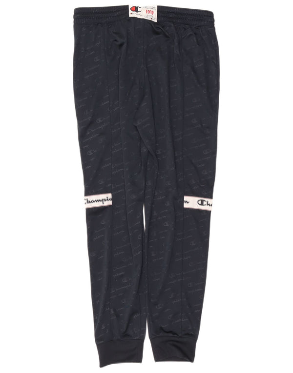 Champion Herre grafisk træningsdragt Bukser Joggers Large Navy Blue Polyester
